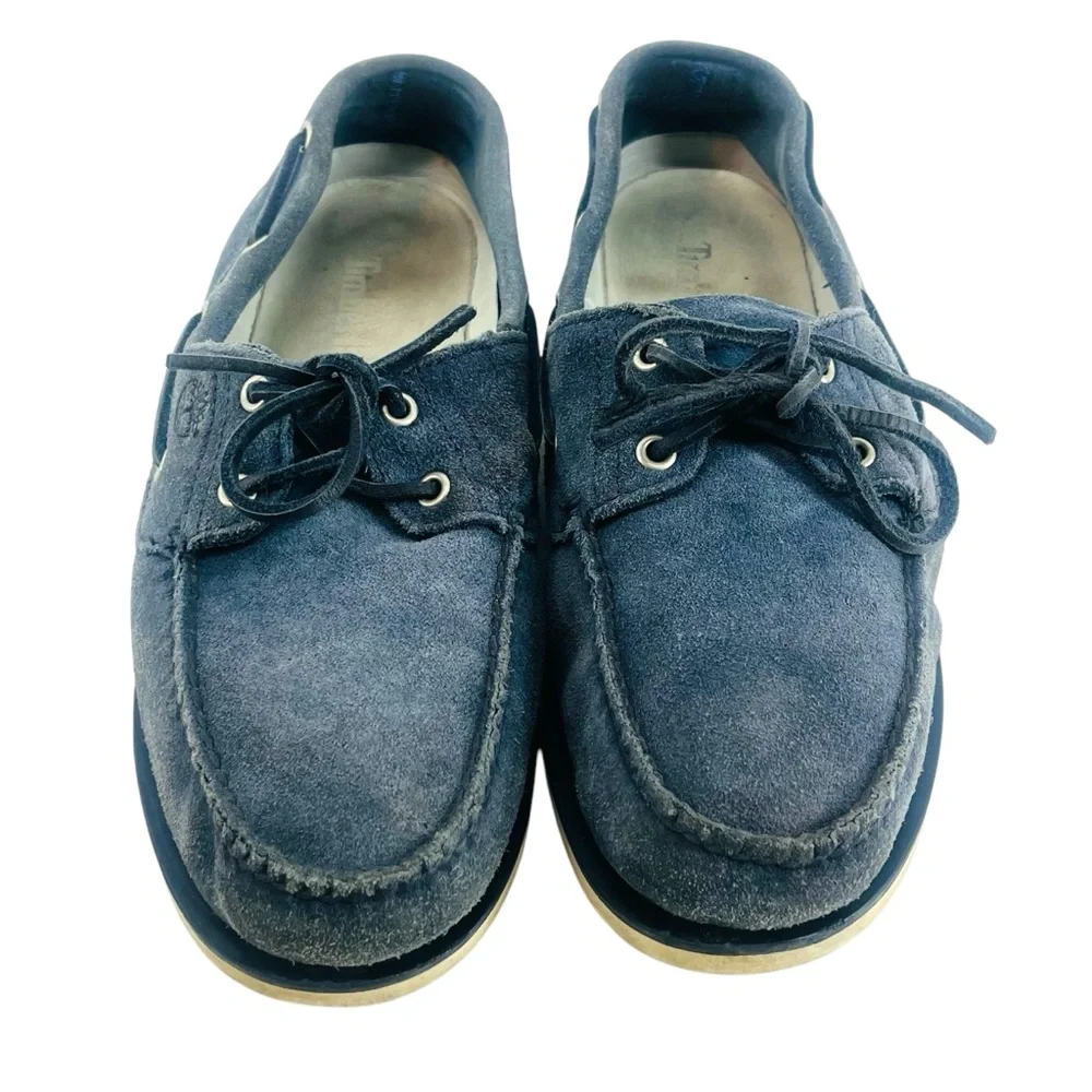 Timberland Men’s Blue Leather Boat Shoes Size 11